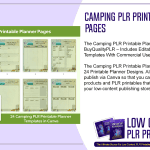 Camping PLR Printable Planner Pages