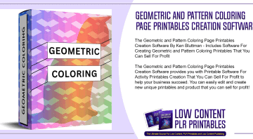 Geometric and Pattern Coloring Page Printables Creation Software