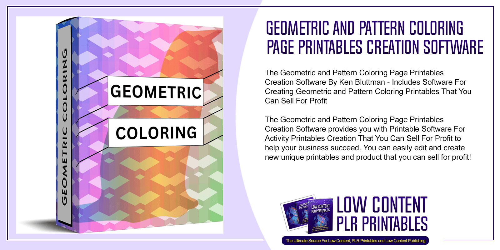 Geometric and Pattern Coloring Page Printables Creation Software