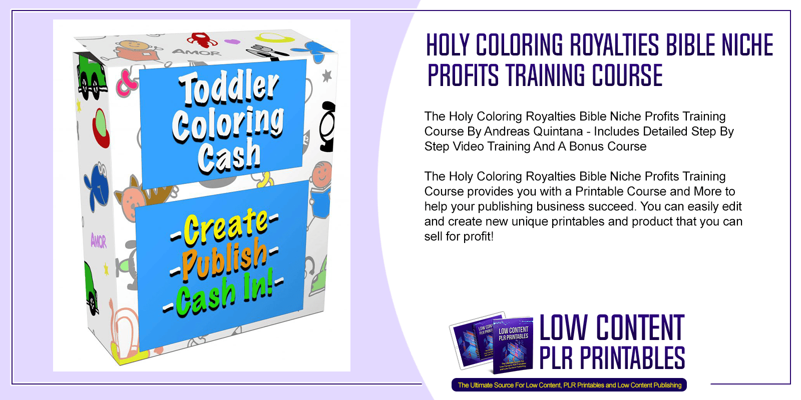 Holy Coloring Royalties Bible Niche Profits Training Course