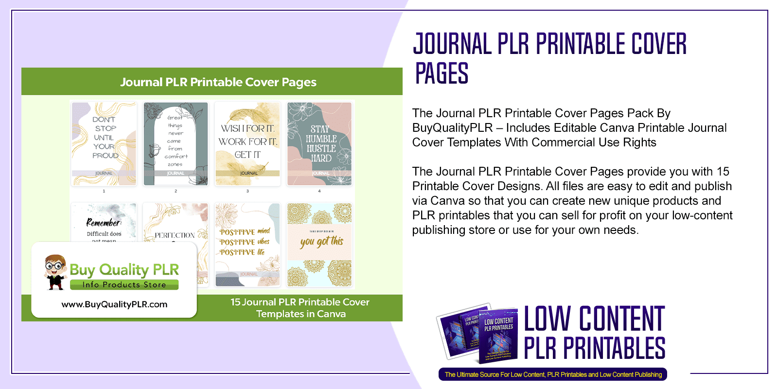 Journal PLR Printable Cover Pages