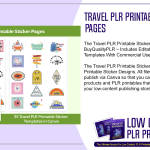 Travel PLR Printable Sticker Pages