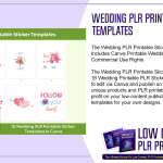 Wedding PLR Printable Sticker Templates