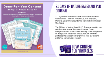 21 Days of Nature Based Art PLR Journal
