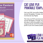 Cat Love PLR Journal