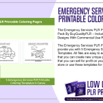 Emergency Services PLR Printable Coloring Pages