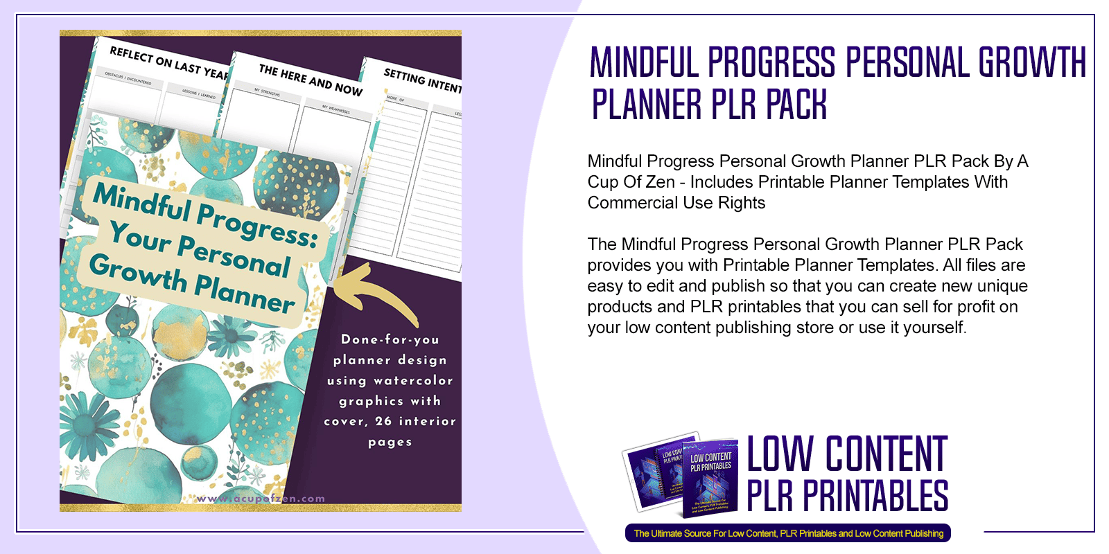 Mindful Progress Personal Growth Planner PLR Pack