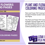 Plant and Flower PLR Coloring Pages