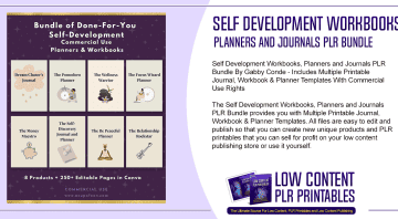 Self Development Workbooks, Planners and Journals PLR Bundle