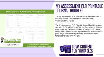 My Assessment PLR Printable Journal Booklet