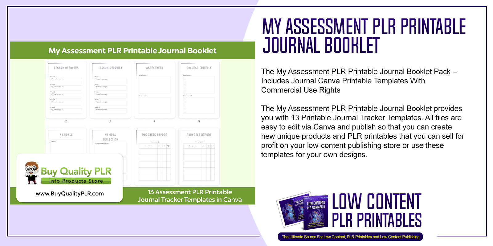 My Assessment PLR Printable Journal Booklet