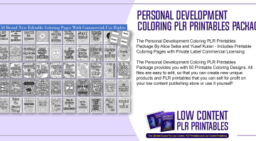 Personal Development Coloring PLR Printables Package