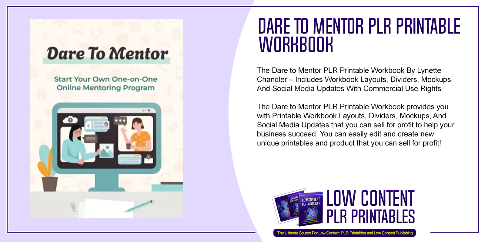 Dare to Mentor PLR Printable Workbook 3