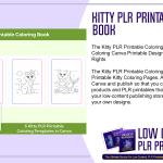 Kitty PLR Printable Coloring Book
