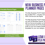 New Business PLR Printable Planner Pages