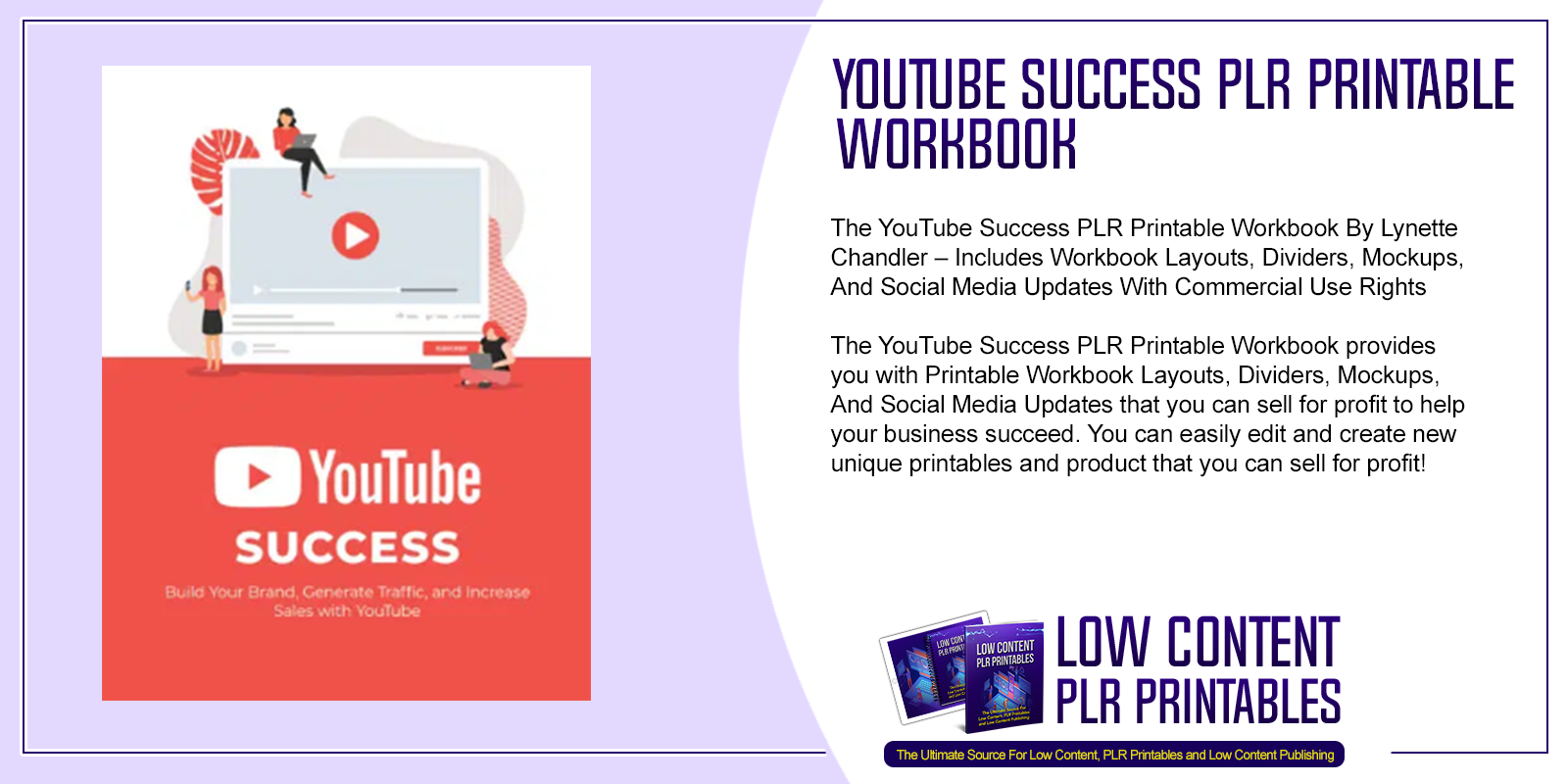 YouTube Success PLR Printable Workbook