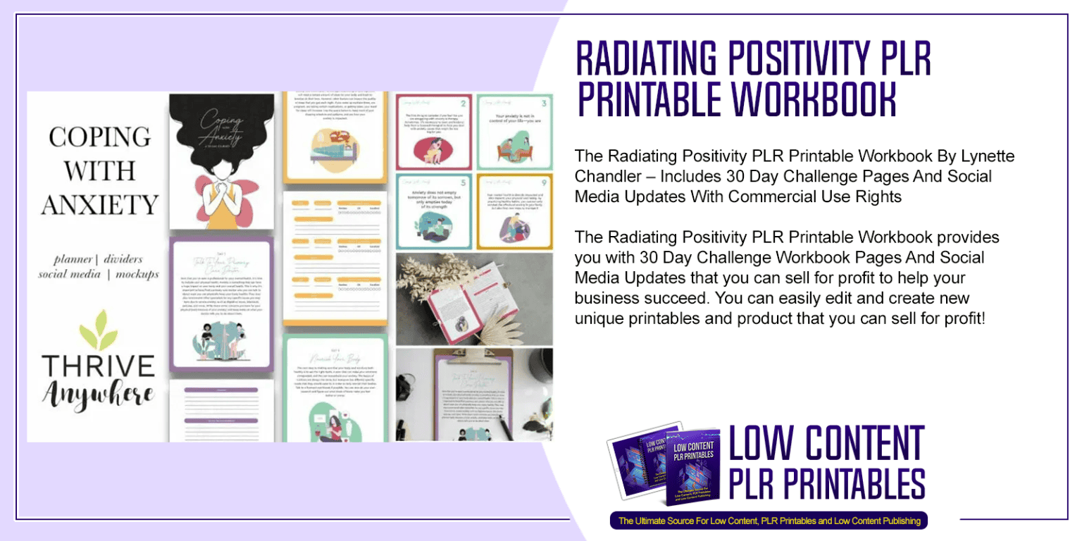 Coping With Anxiety Plr Printable Workbook Plr Workbook Coping With Anxiety Plr Printable Workbook Plr Workbook