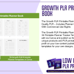 Growth PLR Printable Planner Book