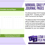 Minimal Daily PLR Printable Journal Pages