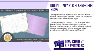 Digital Daily PLR Planner for 2024