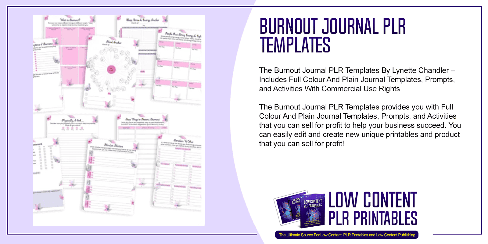 Burnout Journal PLR Templates