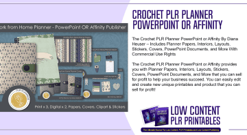 Crochet PLR Planner PowerPoint or Affinity