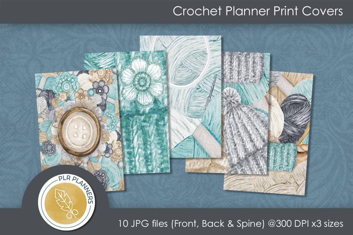 Crochet PLR Planner PowerPoint or Affinity Print Covers