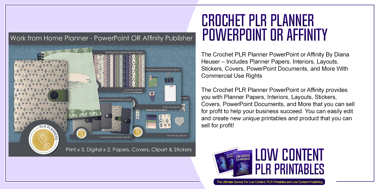 Crochet PLR Planner PowerPoint or Affinity